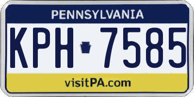 PA license plate KPH7585
