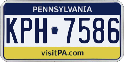 PA license plate KPH7586