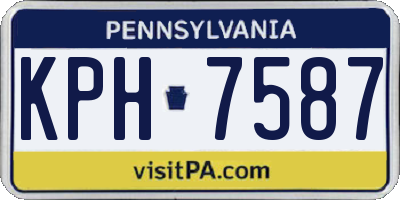 PA license plate KPH7587