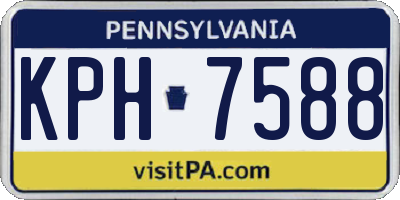 PA license plate KPH7588