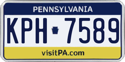 PA license plate KPH7589