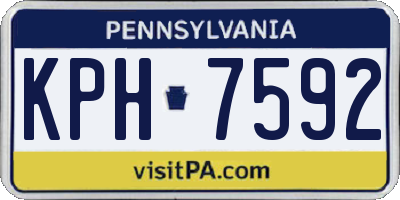 PA license plate KPH7592