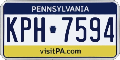 PA license plate KPH7594