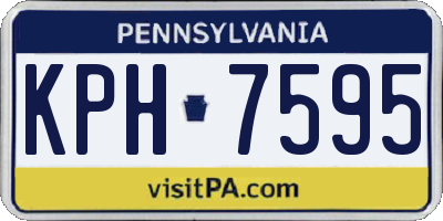 PA license plate KPH7595