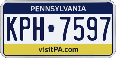 PA license plate KPH7597