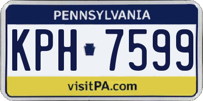PA license plate KPH7599