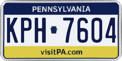 PA license plate KPH7604
