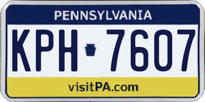 PA license plate KPH7607
