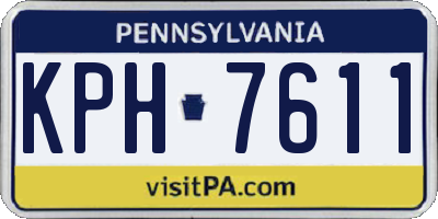 PA license plate KPH7611