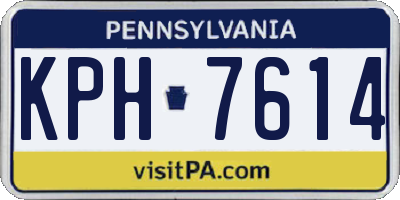 PA license plate KPH7614
