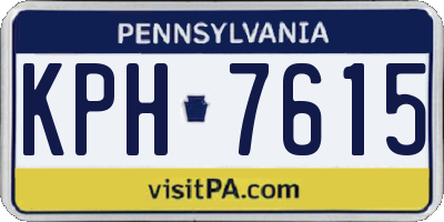 PA license plate KPH7615