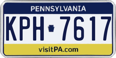 PA license plate KPH7617