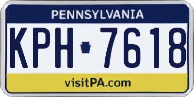 PA license plate KPH7618