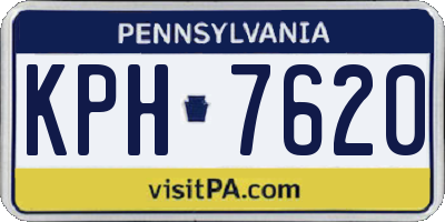 PA license plate KPH7620