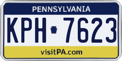 PA license plate KPH7623