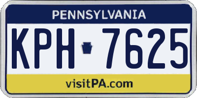 PA license plate KPH7625