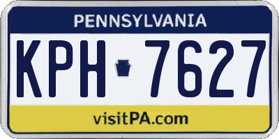 PA license plate KPH7627
