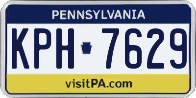 PA license plate KPH7629