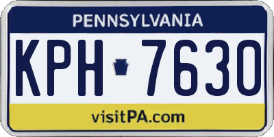 PA license plate KPH7630