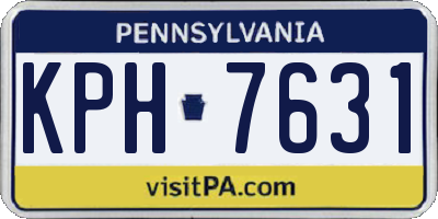 PA license plate KPH7631