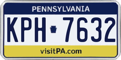 PA license plate KPH7632