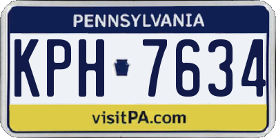 PA license plate KPH7634