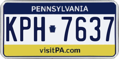 PA license plate KPH7637