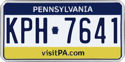 PA license plate KPH7641