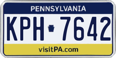 PA license plate KPH7642