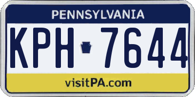 PA license plate KPH7644