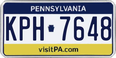 PA license plate KPH7648