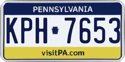 PA license plate KPH7653