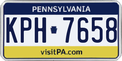 PA license plate KPH7658