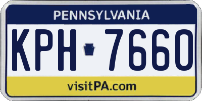 PA license plate KPH7660