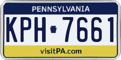 PA license plate KPH7661