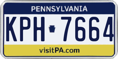 PA license plate KPH7664
