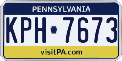 PA license plate KPH7673