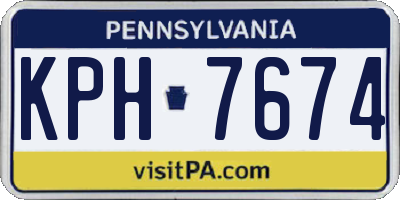 PA license plate KPH7674