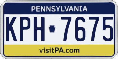 PA license plate KPH7675