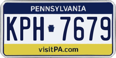 PA license plate KPH7679