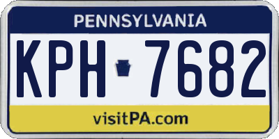 PA license plate KPH7682