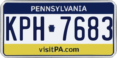 PA license plate KPH7683