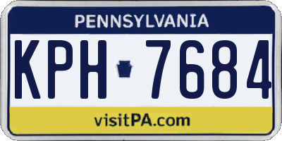 PA license plate KPH7684