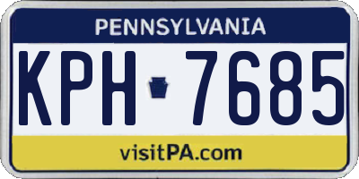 PA license plate KPH7685