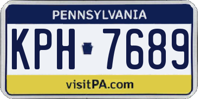 PA license plate KPH7689