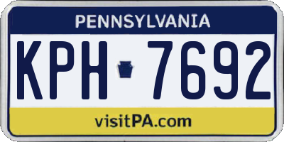 PA license plate KPH7692