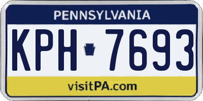 PA license plate KPH7693