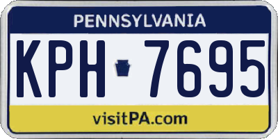 PA license plate KPH7695
