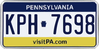 PA license plate KPH7698