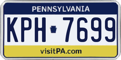 PA license plate KPH7699